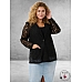 KAFFE Curve Blazer Lorani Zwart Kant